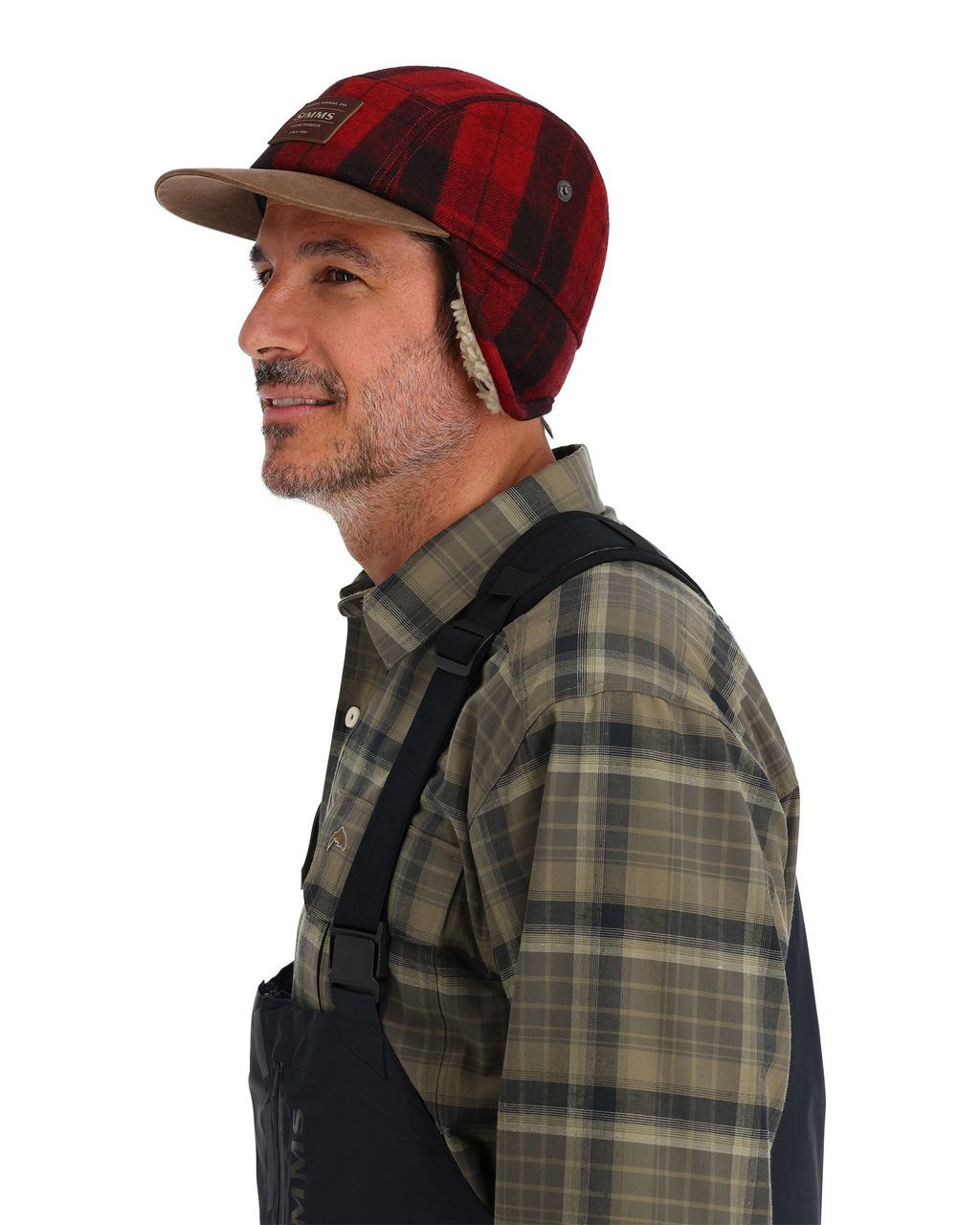 Simms Coldweather Cap Red Buffalo Plaid