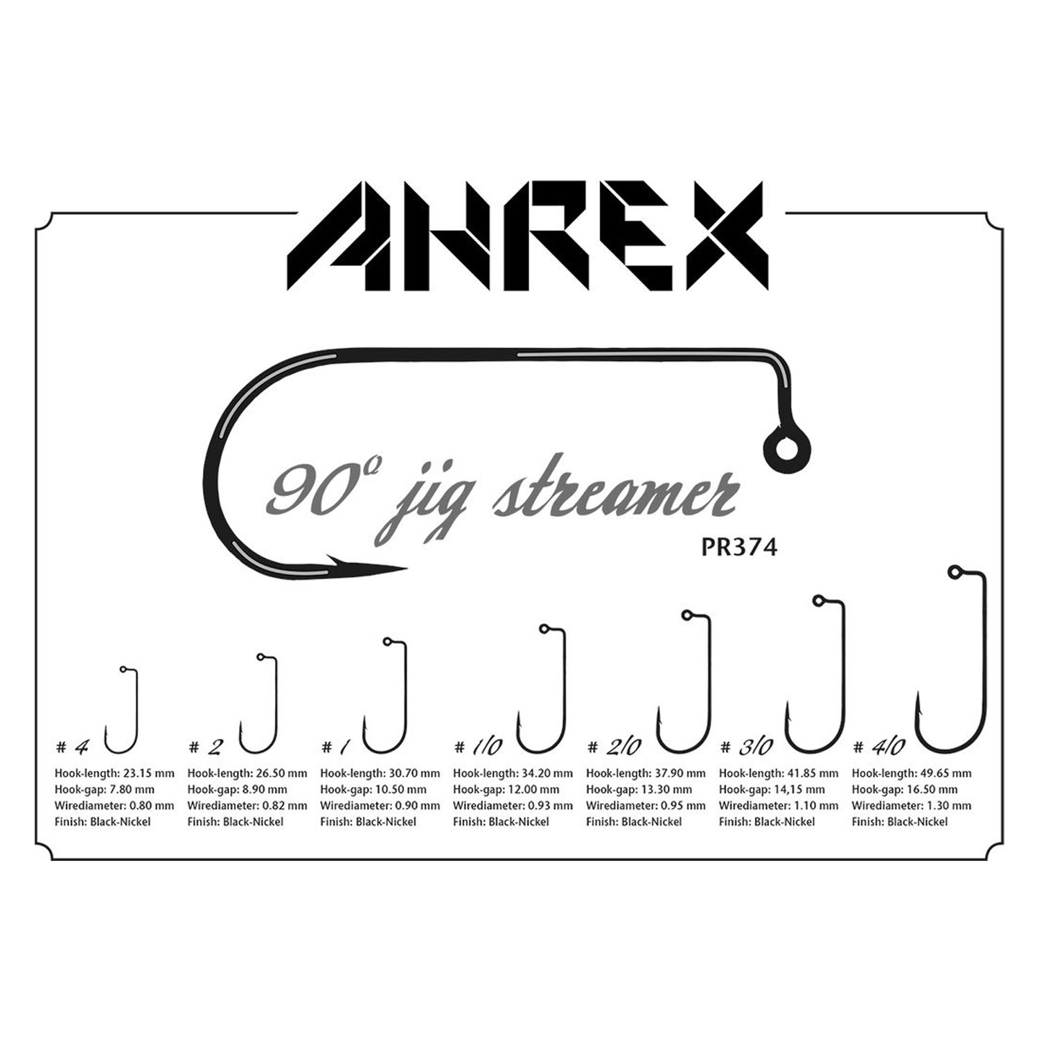 Ahrex PR374 - 90 Degree Bent Jig Streamer